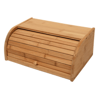 Bamboo Bread Bin Storage Box Kitchen Loaf Pastry Container