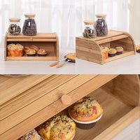 Bamboo Bread Bin Storage Box Kitchen Loaf Pastry Container Home & Garden Kings Warehouse 