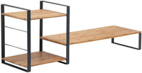 Bamboo Monitor Laptop Stand with 2 Tier Storage (Black) Kings Warehouse 