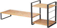 Bamboo Monitor Laptop Stand with 2 Tier Storage (Black) Kings Warehouse 