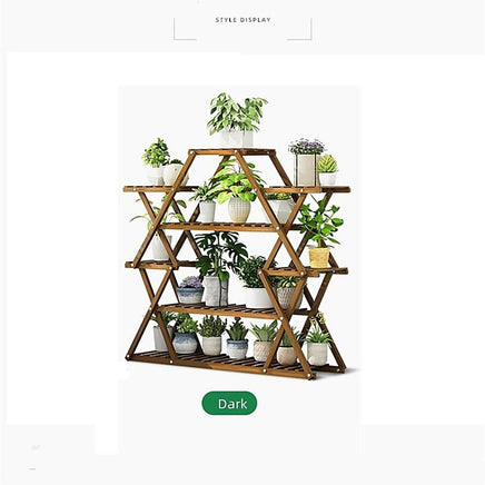 Bamboo Multilayer Flower Plant Bonsai Rack Shelf Stand Porch Lawn Patio Home & Garden Kings Warehouse 