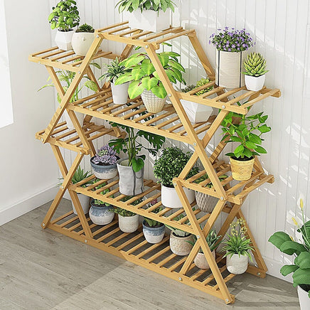 Bamboo Multilayer Flower Plant Bonsai Rack Shelf Stand Porch Lawn Patio Home & Garden Kings Warehouse 