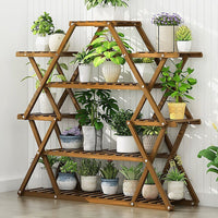 Bamboo Multilayer Flower Plant Bonsai Rack Shelf Stand Porch Lawn Patio Home & Garden Kings Warehouse 