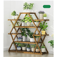Bamboo Multilayer Flower Plant Bonsai Rack Shelf Stand Porch Lawn Patio Home & Garden Kings Warehouse 