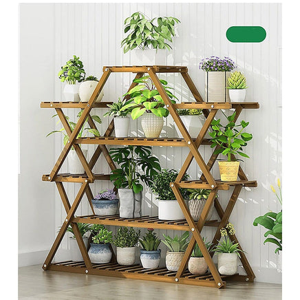 Bamboo Multilayer Flower Plant Bonsai Rack Shelf Stand Porch Lawn Patio Home & Garden Kings Warehouse 