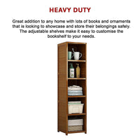 Bamboo Shelf Bookcase Display Storage Rack Stand Livingroom Bedroom Furniture Kings Warehouse 