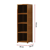 Bamboo Shelf Bookcase Display Storage Rack Stand Livingroom Bedroom Furniture Kings Warehouse 