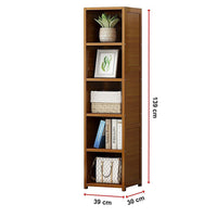 Bamboo Shelf Bookcase Display Storage Rack Stand Livingroom Bedroom Kings Warehouse 