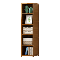 Bamboo Shelf Bookcase Display Storage Rack Stand Livingroom Bedroom