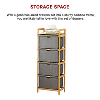 Bamboo Shelf with Storage Hamper - Wooden Bamboo Removable Bags Home & Garden Kings Warehouse 