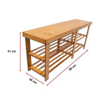Bamboo Shoe Rack Wooden Bench Storage Organiser Cabinet Holder Stool Furniture Kings Warehouse 