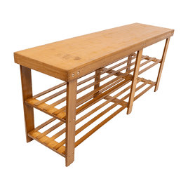 Bamboo Shoe Rack Wooden Bench Storage Organiser Cabinet Holder Stool Furniture Kings Warehouse 