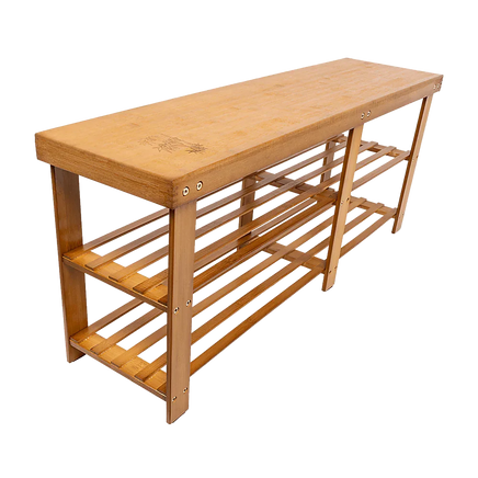 Bamboo Shoe Rack Wooden Bench Storage Organiser Cabinet Holder Stool Furniture Kings Warehouse 