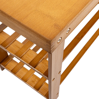 Bamboo Shoe Rack Wooden Bench Storage Organiser Cabinet Holder Stool Furniture Kings Warehouse 