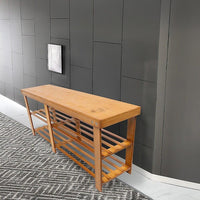 Bamboo Shoe Rack Wooden Bench Storage Organiser Cabinet Holder Stool Furniture Kings Warehouse 