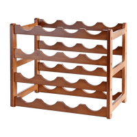 Bamboo Stackable Modular Freestanding Countertop Wine Shelf Rack Furniture Kings Warehouse 