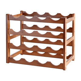 Bamboo Stackable Modular Freestanding Countertop Wine Shelf Rack Furniture Kings Warehouse 