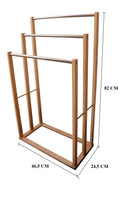Bamboo Towel Bar Metal Holder Rack 3-Tier Freestanding for Bathroom and Bedroom Home & Garden Kings Warehouse 