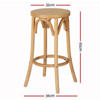 Bar Stool Rattan Seat Wooden Furniture Kings Warehouse 