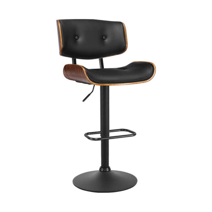 Bar Stools Gas Lift Leather All Black Furniture Kings Warehouse 