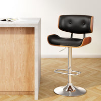 Bar Stools Gas Lift Leather Black Furniture Kings Warehouse 
