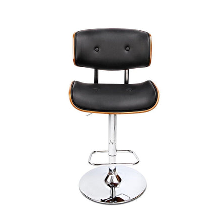 Bar Stools Gas Lift Leather Black Furniture Kings Warehouse 
