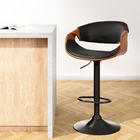 Bar Stools Gas Lift Leather w/Armrest Furniture Kings Warehouse 