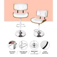 Bar Stools Gas Lift Leather White Furniture Kings Warehouse 