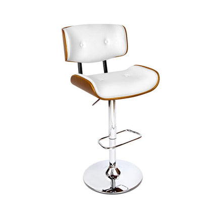 Bar Stools Gas Lift Leather White Furniture Kings Warehouse 