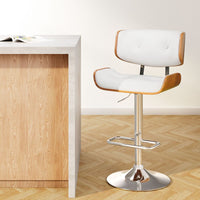 Bar Stools Gas Lift Leather White Furniture Kings Warehouse 
