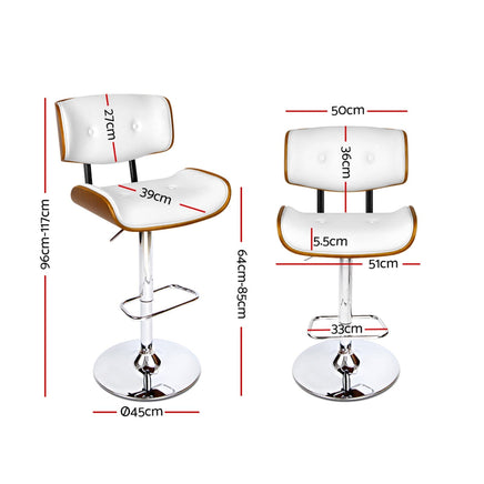 Bar Stools Gas Lift Leather White Furniture Kings Warehouse 