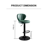Bar Stools Kitchen Bar Stool Leather Barstools Swivel Gas Lift Counter Chairs x2 BS8405 Lightgreen Furniture Kings Warehouse 