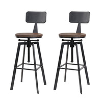 Bar Stools Kitchen Counter Chairs Vintage Metal Chairs x2 Furniture Kings Warehouse 