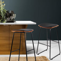 Bar Stools Kitchen Counter Stools Metal Chairs x2 Furniture Kings Warehouse 