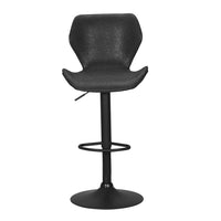 Bar Stools Kitchen Counter Stools Swivel Gas Lift Vintage Chairs Black x2 Furniture Kings Warehouse 