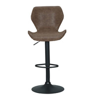 Bar Stools Kitchen Counter Stools Swivel Gas Lift Vintage Chairs Brown x2 Furniture Kings Warehouse 