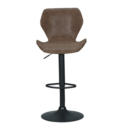 Bar Stools Kitchen Counter Stools Swivel Gas Lift Vintage Chairs Brown x2 Furniture Kings Warehouse 