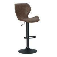 Bar Stools Kitchen Counter Stools Swivel Gas Lift Vintage Chairs Brown x2 Furniture Kings Warehouse 