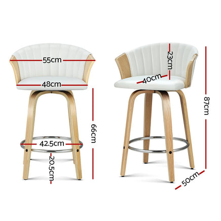 Bar Stools Kitchen Leather Barstools Swivel Counter Chairs x2 Furniture Kings Warehouse 