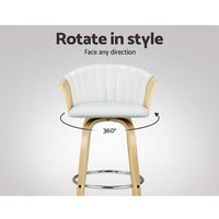 Bar Stools Kitchen Leather Barstools Swivel Counter Chairs x2 Furniture Kings Warehouse 