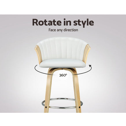 Bar Stools Kitchen Leather Barstools Swivel Counter Chairs x2 Furniture Kings Warehouse 