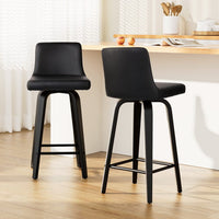 Bar Stools Kitchen Leather Barstools Swivel Wooden Chairs X2 Furniture Kings Warehouse 