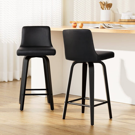 Bar Stools Kitchen Leather Barstools Swivel Wooden Chairs X2 Furniture Kings Warehouse 