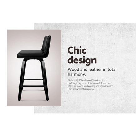 Bar Stools Kitchen Leather Barstools Swivel Wooden Chairs X2 Furniture Kings Warehouse 