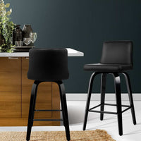 Bar Stools Kitchen Leather Barstools Swivel Wooden Chairs X2 Furniture Kings Warehouse 