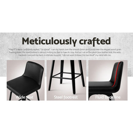 Bar Stools Kitchen Leather Barstools Swivel Wooden Chairs X4 Furniture Kings Warehouse 