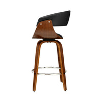 Bar Stools Swivel PU Seat Wooden Furniture Kings Warehouse 