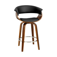 Bar Stools Swivel PU Seat Wooden