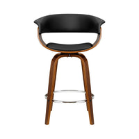 Bar Stools Swivel PU Seat Wooden Furniture Kings Warehouse 