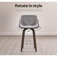 Bar Stools Swivel Velvet Padded Wooden Furniture Kings Warehouse 